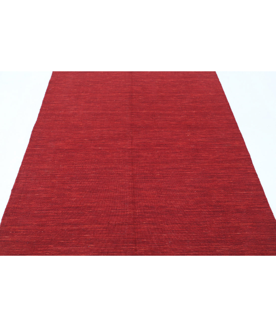 Vista 4'7'' X 6'3'' Hand-Knotted Wool Rug 4'7'' x 6'3'' (265 X 350) / Red / Red