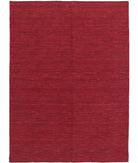 Vista 4'7'' X 6'3'' Hand-Knotted Wool Rug 4'7'' x 6'3'' (265 X 350) / Red / Red