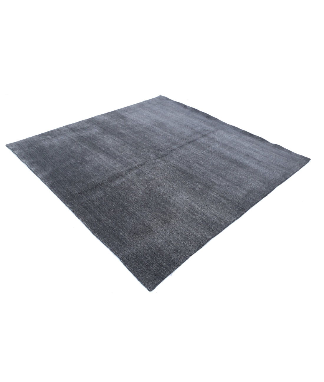 Texture 6'6'' X 6'6'' Hand-Knotted Wool Rug 6'6'' x 6'6'' (195 X 195) / Charcoal / Charcoal