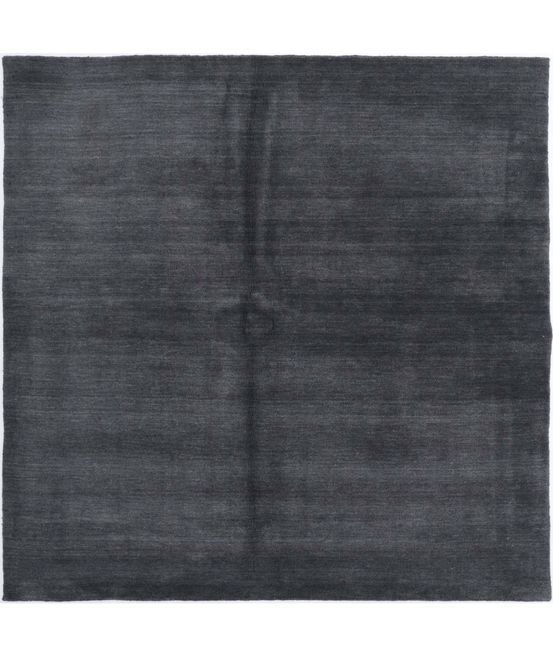 Texture 6'6'' X 6'6'' Hand-Knotted Wool Rug 6'6'' x 6'6'' (195 X 195) / Charcoal / Charcoal