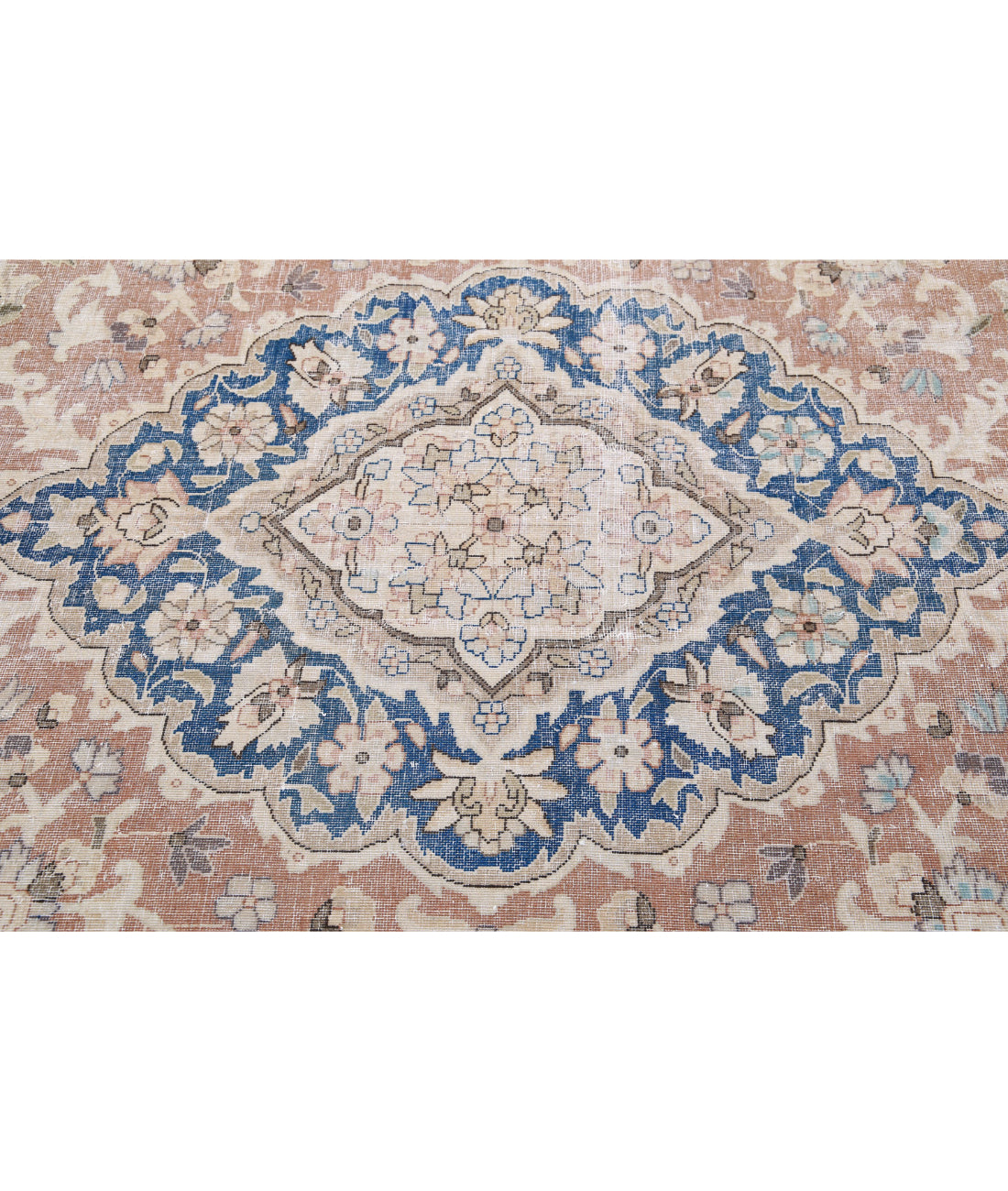 Vintage 9'11'' X 13'3'' Hand-Knotted Wool Rug 9'11'' x 13'3'' (298 X 398) / Taupe / Blue