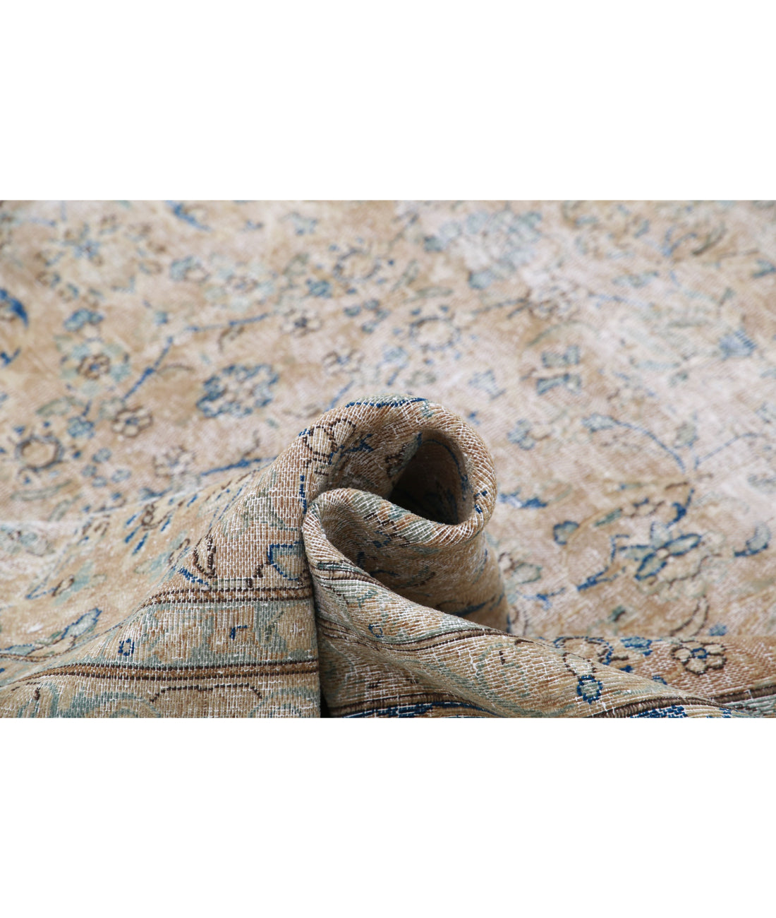 Vintage 9'5'' X 12'10'' Hand-Knotted Wool Rug 9'5'' x 12'10'' (283 X 385) / Taupe / Blue