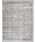 Vintage 9'5'' X 12'10'' Hand-Knotted Wool Rug 9'5'' x 12'10'' (283 X 385) / Taupe / Blue