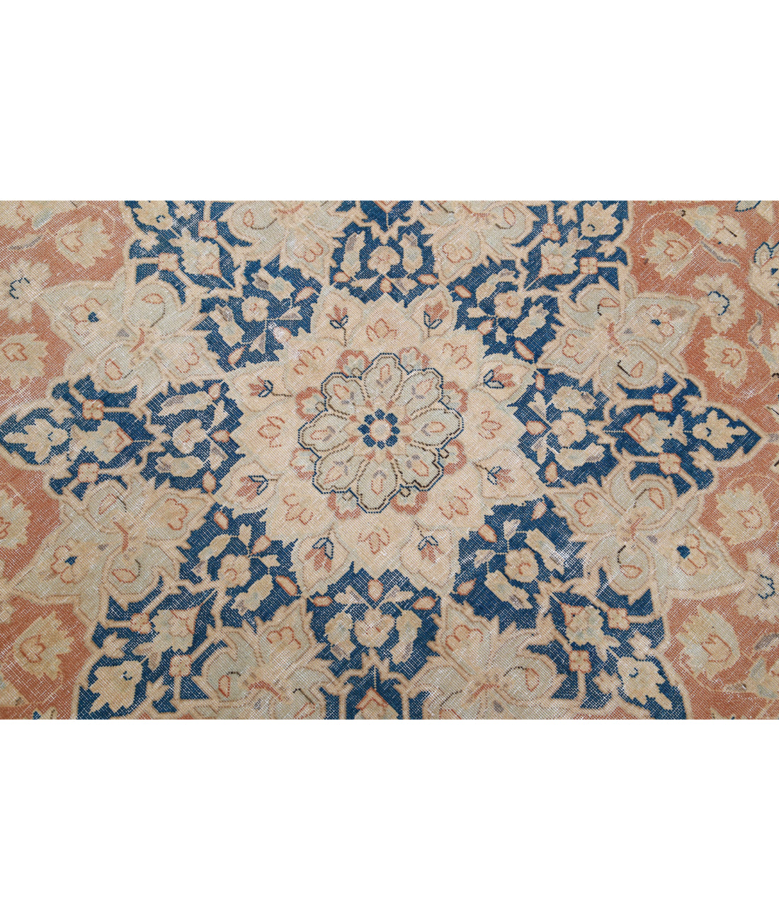 Vintage 9'9'' X 12'11'' Hand-Knotted Wool Rug 9'9'' x 12'11'' (293 X 388) / Ivory / Blue