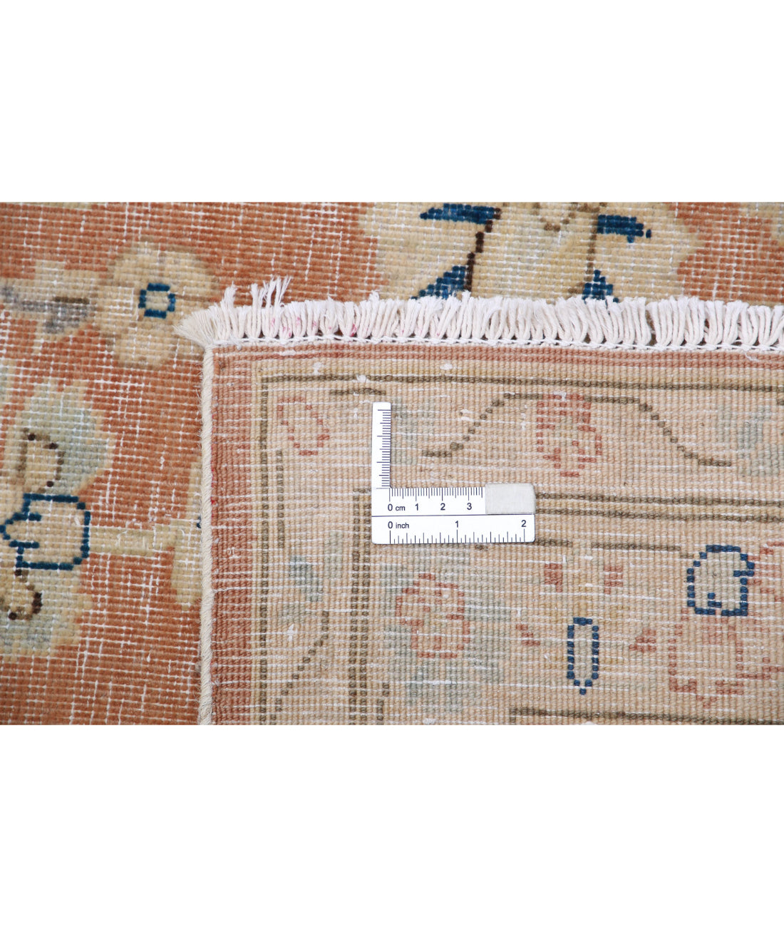 Vintage 9'9'' X 12'11'' Hand-Knotted Wool Rug 9'9'' x 12'11'' (293 X 388) / Ivory / Blue