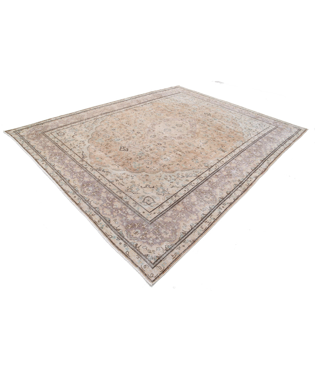 Vintage 9'6'' X 11'11'' Hand-Knotted Wool Rug 9'6'' x 11'11'' (285 X 358) / Taupe / Grey