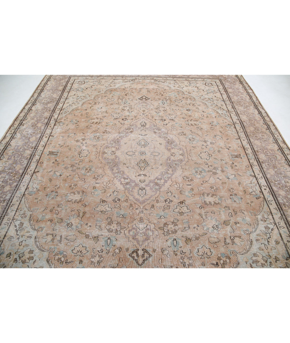 Vintage 9'6'' X 11'11'' Hand-Knotted Wool Rug 9'6'' x 11'11'' (285 X 358) / Taupe / Grey