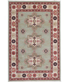 Vista 6'4'' X 9'10'' Power-Loomed Wool Rug 6'4'' x 9'10'' (190 X 295) / Green / Ivory