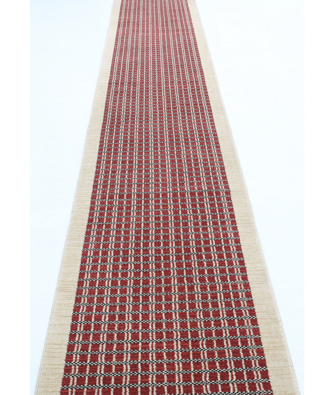 Vista 2'6'' X 16'5'' Power-Loomed Wool Rug 2'6'' x 16'5'' (75 X 493) / Red / Ivory