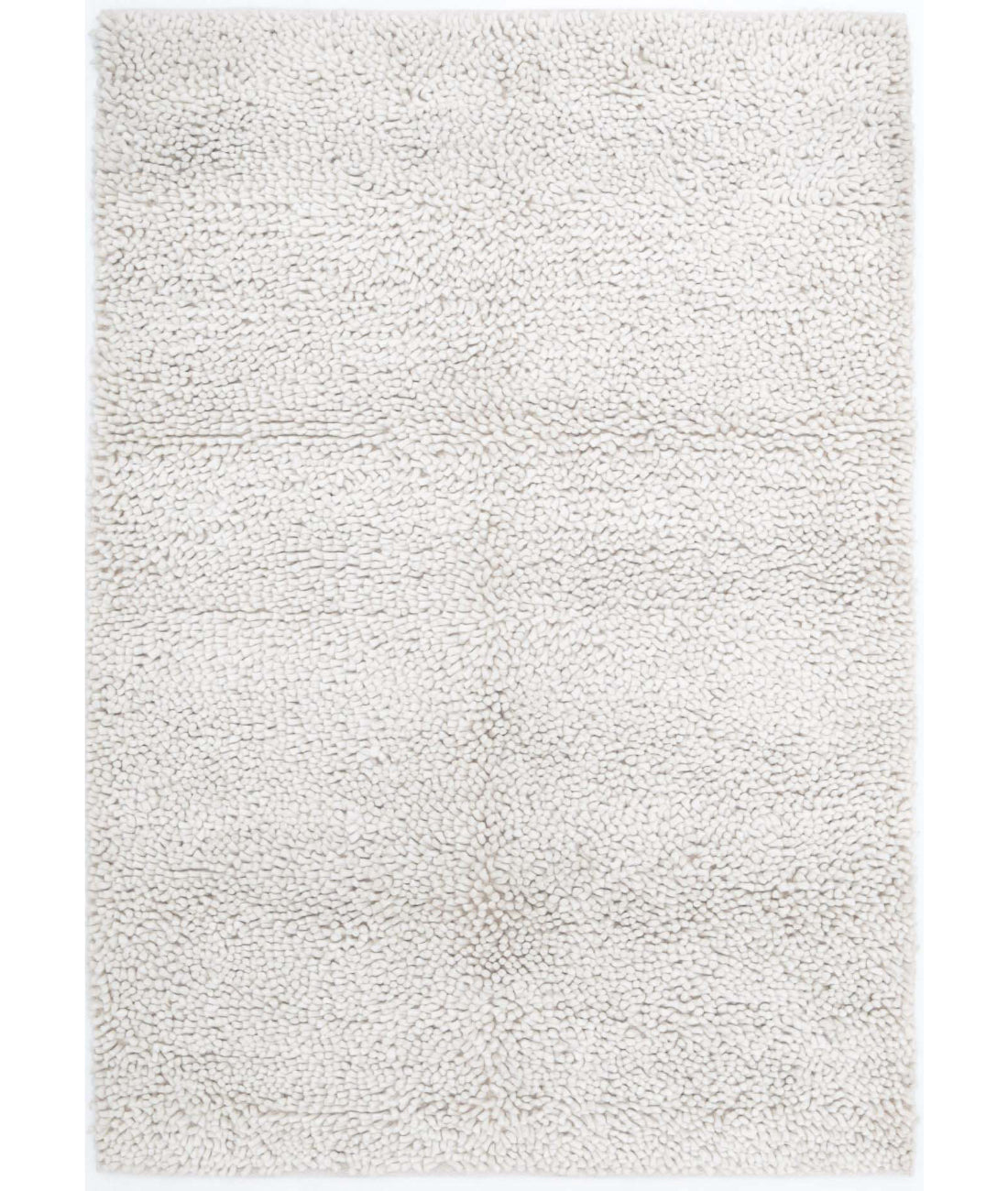 Vista 4'7'' X 6'9'' Hand-Knotted Wool Rug 4'7'' x 6'9'' (138 X 203) / Ivory / Ivory