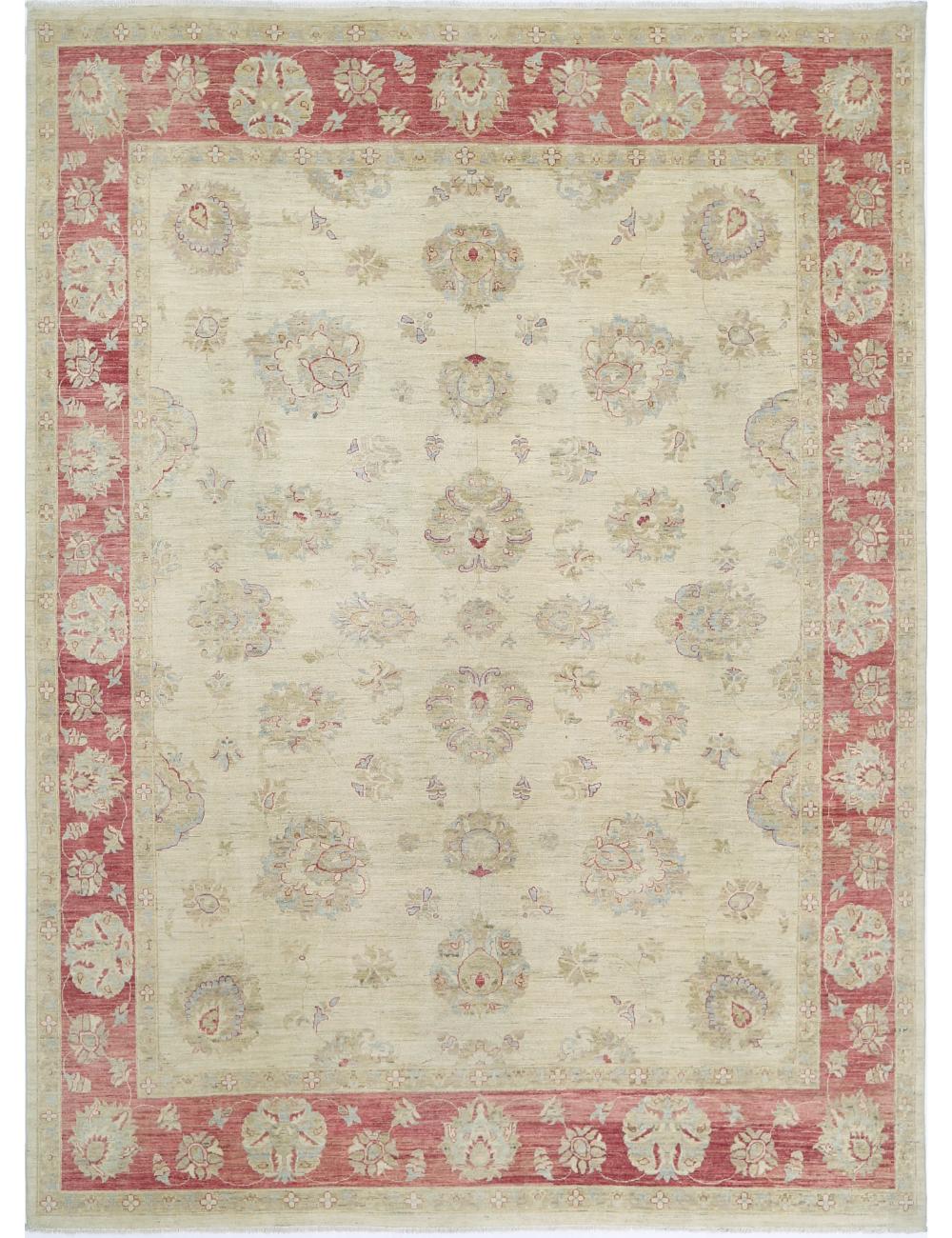 Ziegler 9' 7" X 13' 1" Hand-Knotted Wool Rug 9' 7" X 13' 1" (292 X 399) / Red / Ivory