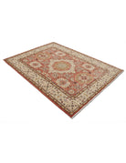 Ziegler 4' 11" X 6' 9" Hand-Knotted Wool Rug 4' 11" X 6' 9" (150 X 206) / Ivory / Red