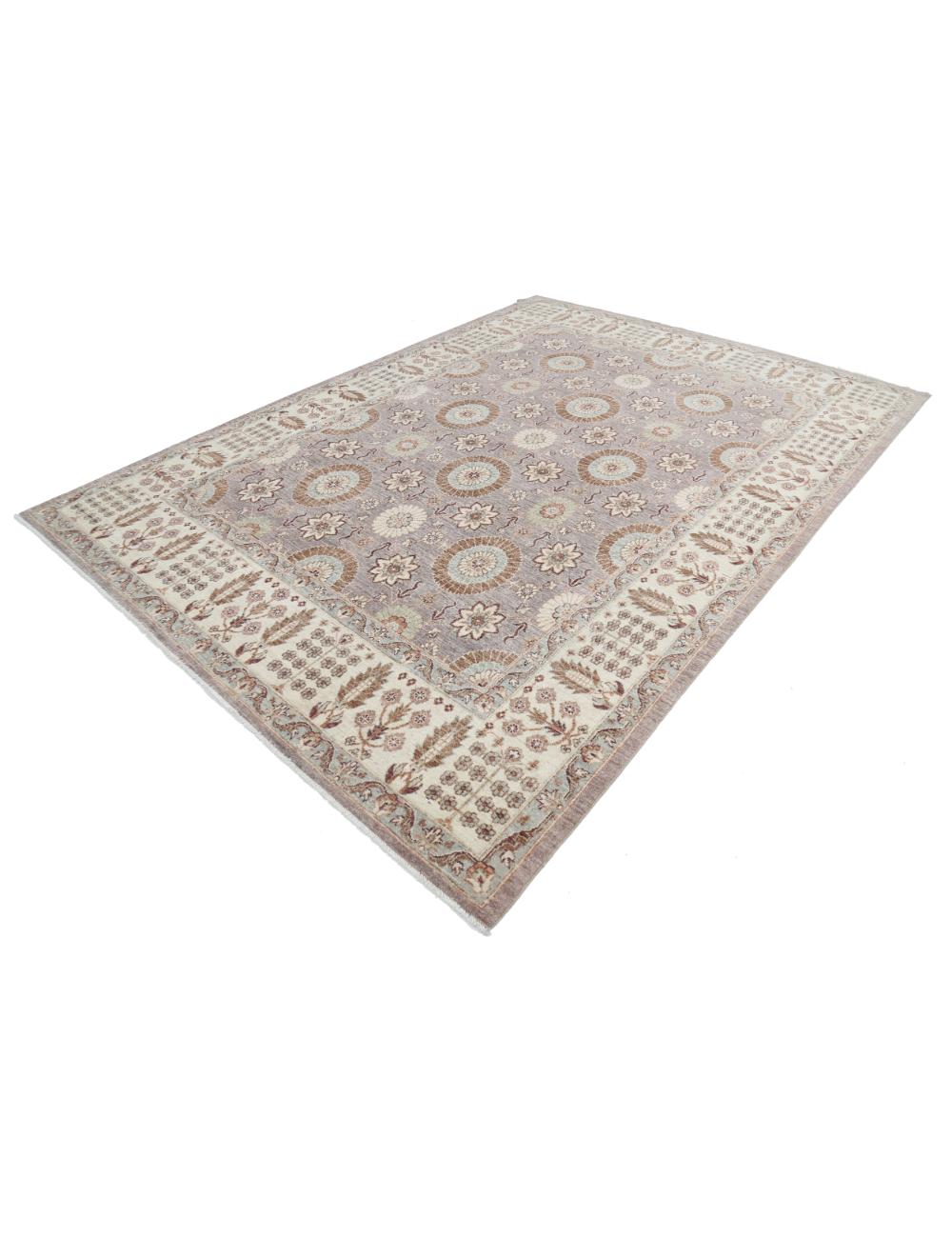 Ziegler 7' 9" X 10' 9" Hand-Knotted Wool Rug 7' 9" X 10' 9" (236 X 328) / Grey / Ivory