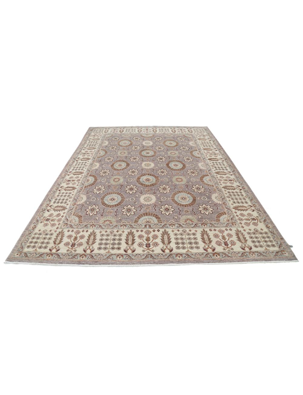 Ziegler 7' 9" X 10' 9" Hand-Knotted Wool Rug 7' 9" X 10' 9" (236 X 328) / Grey / Ivory