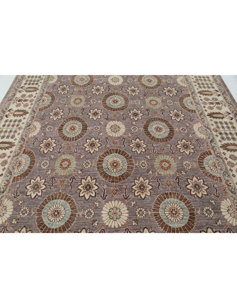 Ziegler 7' 9" X 10' 9" Hand-Knotted Wool Rug 7' 9" X 10' 9" (236 X 328) / Grey / Ivory