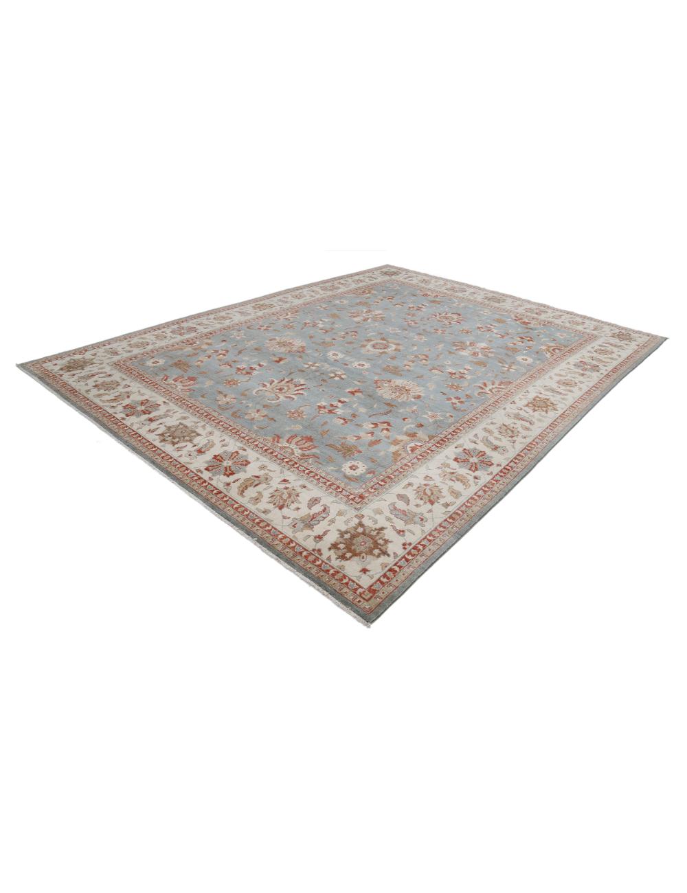 Ziegler 8' 11" X 11' 8" Hand-Knotted Wool Rug 8' 11" X 11' 8" (272 X 356) / Blue / Ivory