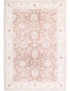 Ziegler 6' 0" X 8' 9" Hand-Knotted Wool Rug 6' 0" X 8' 9" (183 X 267) / Taupe / Ivory