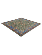 Ziegler 6' 5" X 6' 5" Hand-Knotted Wool Rug 6' 5" X 6' 5" (196 X 196) / Green / Blue