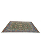 Ziegler 6' 5" X 6' 5" Hand-Knotted Wool Rug 6' 5" X 6' 5" (196 X 196) / Green / Blue