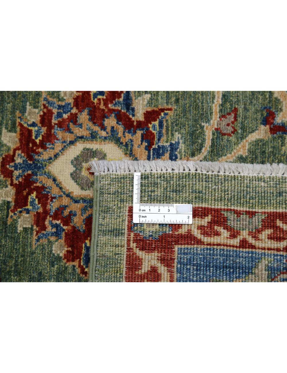 Ziegler 6' 5" X 6' 5" Hand-Knotted Wool Rug 6' 5" X 6' 5" (196 X 196) / Green / Blue