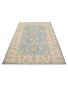 Ziegler 4' 11" X 6' 7" Hand-Knotted Wool Rug 4' 11" X 6' 7" (150 X 201) / Blue / Ivory