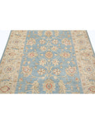 Ziegler 4' 11" X 6' 7" Hand-Knotted Wool Rug 4' 11" X 6' 7" (150 X 201) / Blue / Ivory