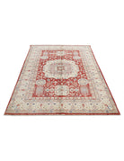 Ziegler 4' 7" X 6' 9" Hand-Knotted Wool Rug 4' 7" X 6' 9" (140 X 206) / Red / Ivory