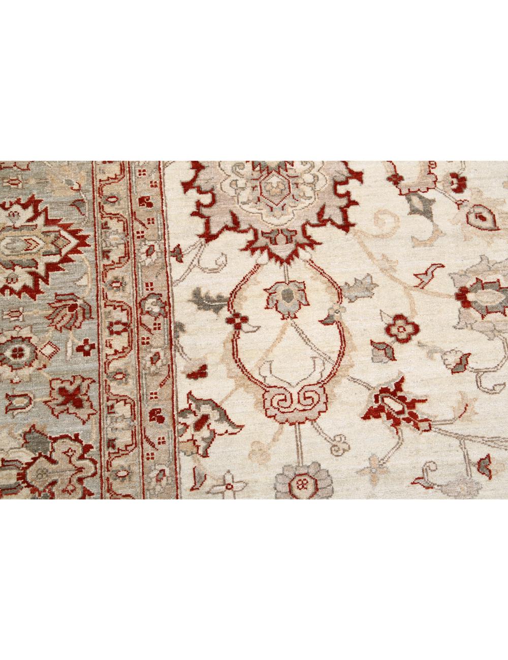 Ziegler 11' 5" X 14' 5" Hand-Knotted Wool Rug 11' 5" X 14' 5" (348 X 439) / Ivory / Grey