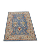 Ziegler 2' 9" X 4' 1" Hand-Knotted Wool Rug 2' 9" X 4' 1" (84 X 124) / Blue / Ivory