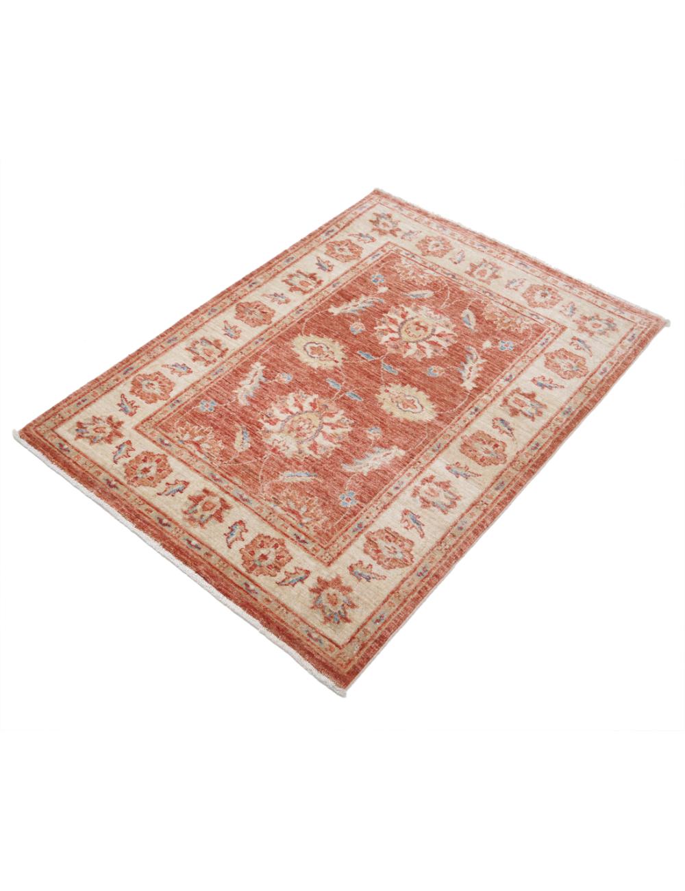 Ziegler 2' 9" X 3' 10" Hand-Knotted Wool Rug 2' 9" X 3' 10" (84 X 117) / Rust / Green