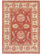 Ziegler 2' 9" X 3' 10" Hand-Knotted Wool Rug 2' 9" X 3' 10" (84 X 117) / Rust / Green