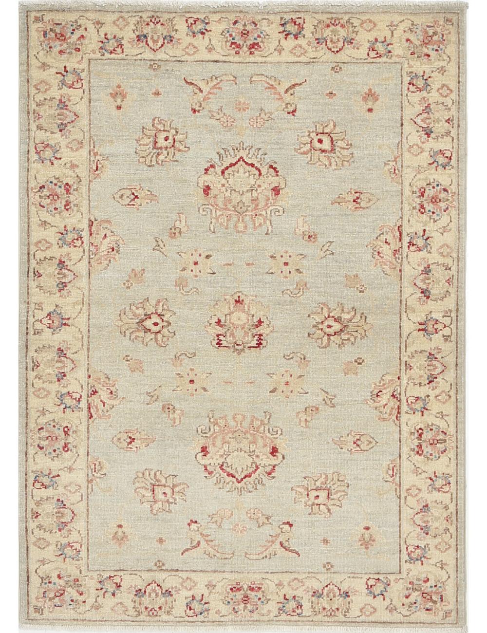 Ziegler 3' 0" X 4' 3" Hand-Knotted Wool Rug 3' 0" X 4' 3" (91 X 130) / Blue / Ivory