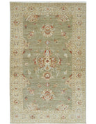 Ziegler 2' 11" X 4' 9" Hand-Knotted Wool Rug 2' 11" X 4' 9" (89 X 145) / Green / Beige