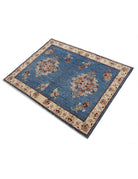 Ziegler 3' 0" X 4' 0" Hand-Knotted Wool Rug 3' 0" X 4' 0" (91 X 122) / Blue / Ivory