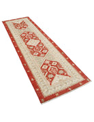 Ziegler 2' 8" X 8' 4" Hand-Knotted Wool Rug 2' 8" X 8' 4" (81 X 254) / Red / Ivory