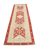 Ziegler 2' 8" X 8' 4" Hand-Knotted Wool Rug 2' 8" X 8' 4" (81 X 254) / Red / Ivory