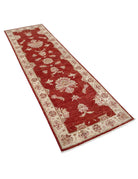 Ziegler 2' 7" X 8' 4" Hand-Knotted Wool Rug 2' 7" X 8' 4" (79 X 254) / Red / Ivory