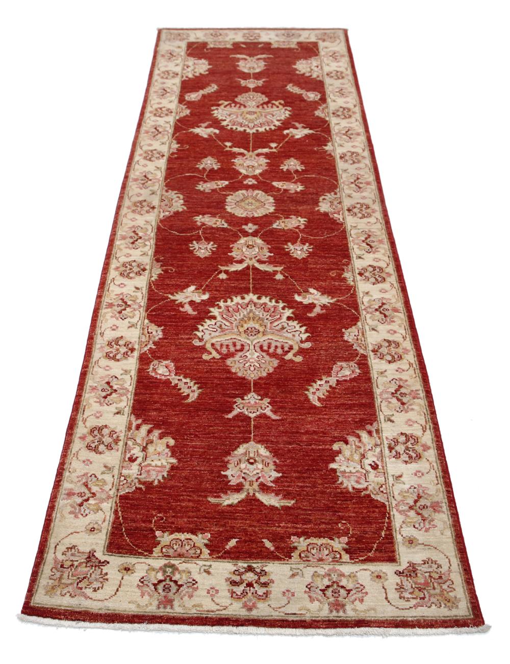 Ziegler 2' 7" X 8' 4" Hand-Knotted Wool Rug 2' 7" X 8' 4" (79 X 254) / Red / Ivory