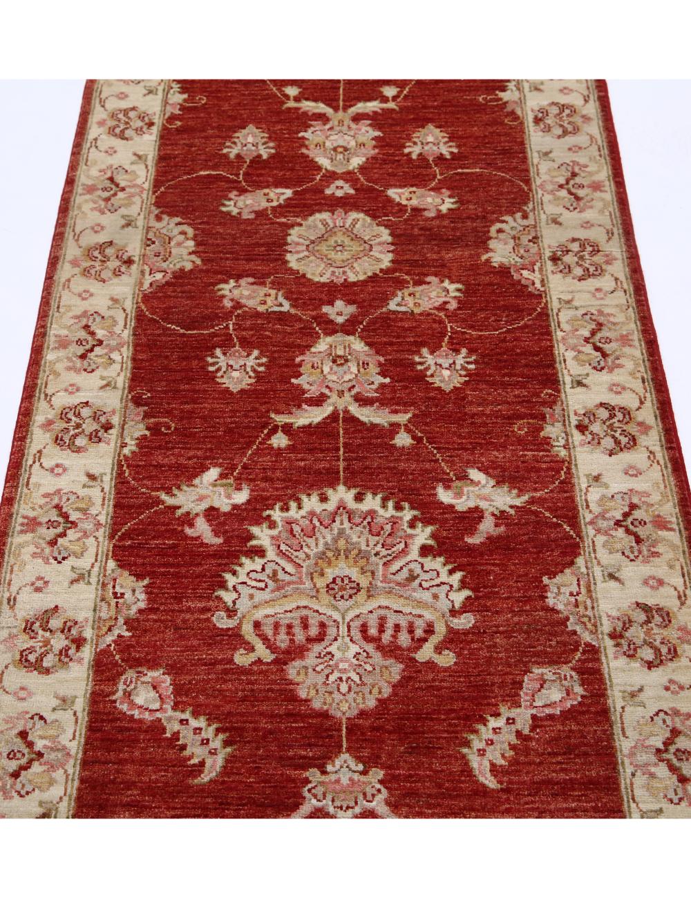 Ziegler 2' 7" X 8' 4" Hand-Knotted Wool Rug 2' 7" X 8' 4" (79 X 254) / Red / Ivory