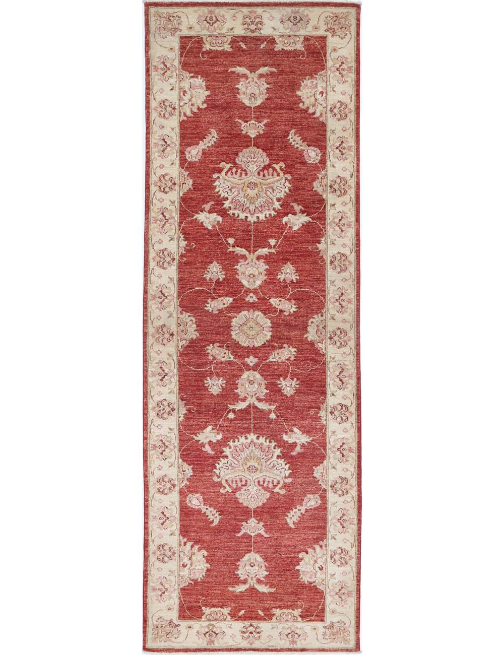 Ziegler 2' 7" X 8' 4" Hand-Knotted Wool Rug 2' 7" X 8' 4" (79 X 254) / Red / Ivory