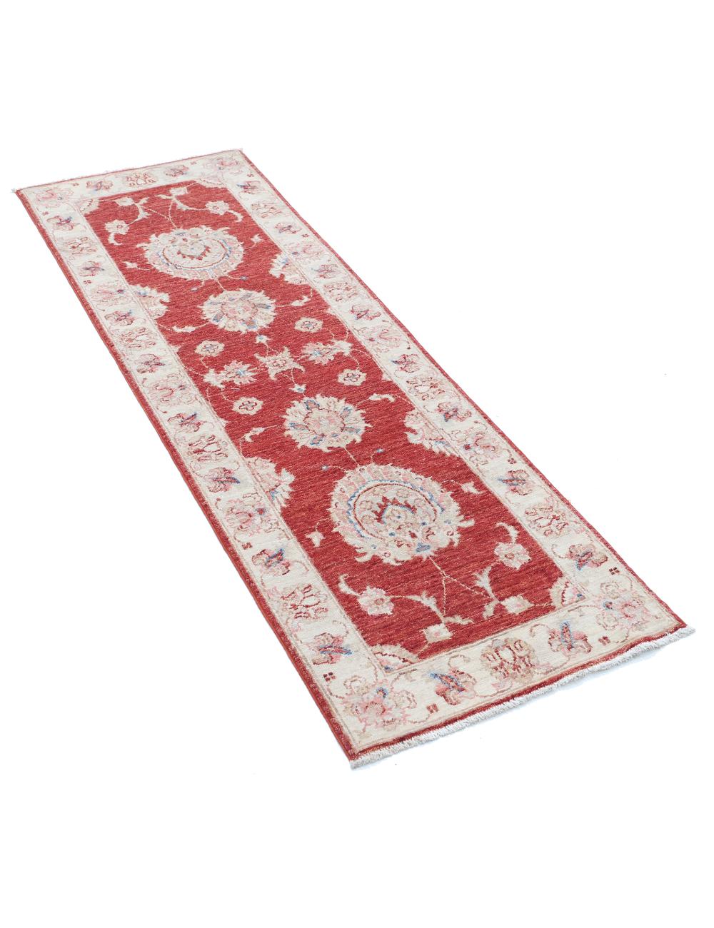 Ziegler 2' 0" X 5' 11" Hand-Knotted Wool Rug 2' 0" X 5' 11" (61 X 180) / Red / Ivory