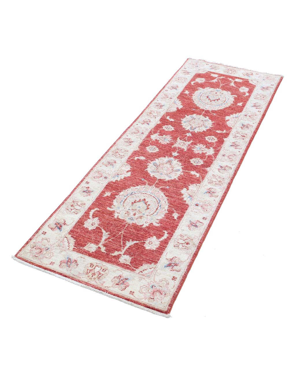 Ziegler 2' 0" X 5' 11" Hand-Knotted Wool Rug 2' 0" X 5' 11" (61 X 180) / Red / Ivory