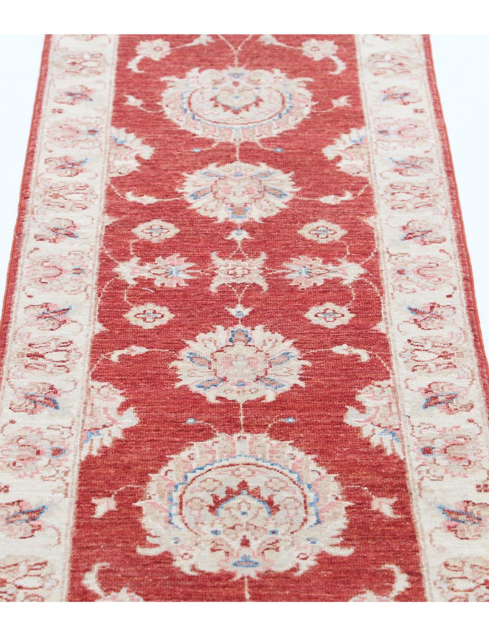 Ziegler 2' 0" X 5' 11" Hand-Knotted Wool Rug 2' 0" X 5' 11" (61 X 180) / Red / Ivory