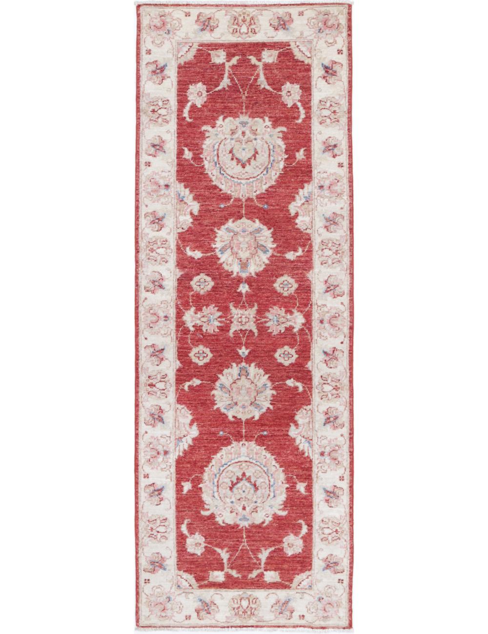 Ziegler 2' 0" X 5' 11" Hand-Knotted Wool Rug 2' 0" X 5' 11" (61 X 180) / Red / Ivory