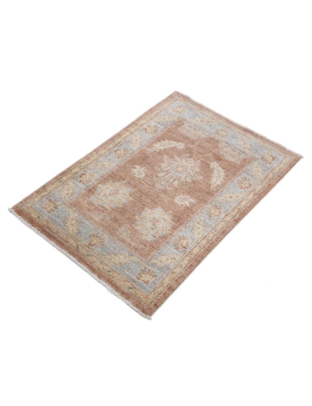 Ziegler 2' 2" X 3' 1" Hand-Knotted Wool Rug 2' 2" X 3' 1" (66 X 94) / Brown / Blue