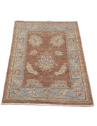 Ziegler 2' 2" X 3' 1" Hand-Knotted Wool Rug 2' 2" X 3' 1" (66 X 94) / Brown / Blue