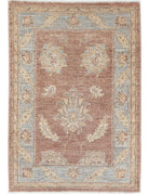 Ziegler 2' 2" X 3' 1" Hand-Knotted Wool Rug 2' 2" X 3' 1" (66 X 94) / Brown / Blue