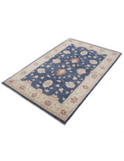 Ziegler 3' 11" X 6' 2" Hand-Knotted Wool Rug 3' 11" X 6' 2" (119 X 188) / Blue / Ivory