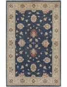 Ziegler 3' 11" X 6' 2" Hand-Knotted Wool Rug 3' 11" X 6' 2" (119 X 188) / Blue / Ivory