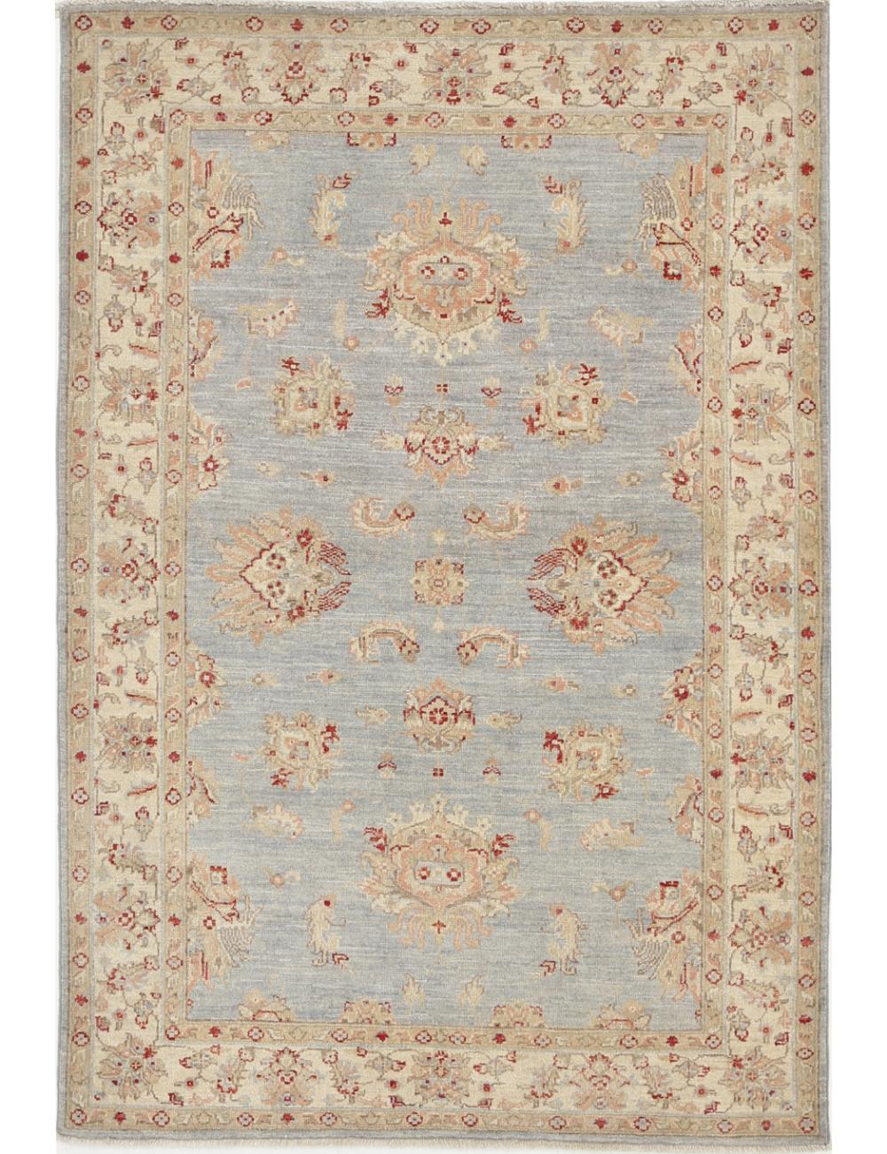 Ziegler 3' 11" X 5' 9" Hand-Knotted Wool Rug 3' 11" X 5' 9" (119 X 175) / Blue / Ivory